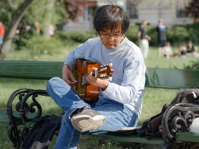 Free download man guitar park eyeglasses free picture to be edited with GIMP free online image editor