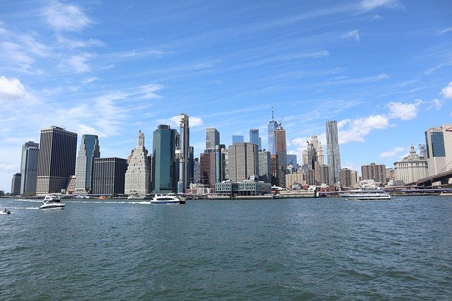 Free download Manhattan Skyline City -  free free photo or picture to be edited with GIMP online image editor