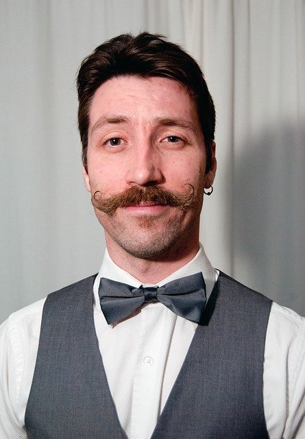 Free download man model mustache bow tie fancy free picture to be edited with GIMP free online image editor