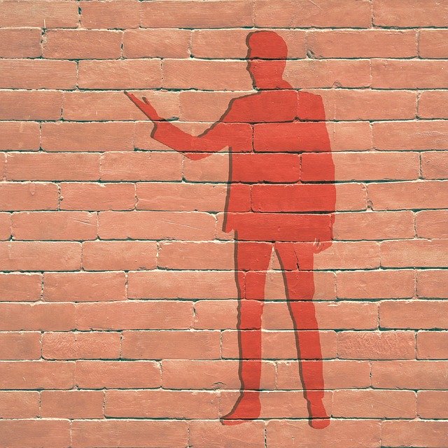 Free download Man Stand Wall -  free illustration to be edited with GIMP free online image editor