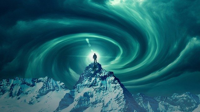 Free download man swirl wormhole mountain top free picture to be edited with GIMP free online image editor