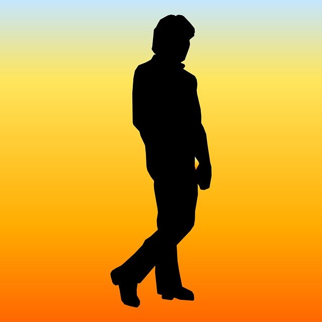 Free download Man Walking Orange -  free illustration to be edited with GIMP free online image editor