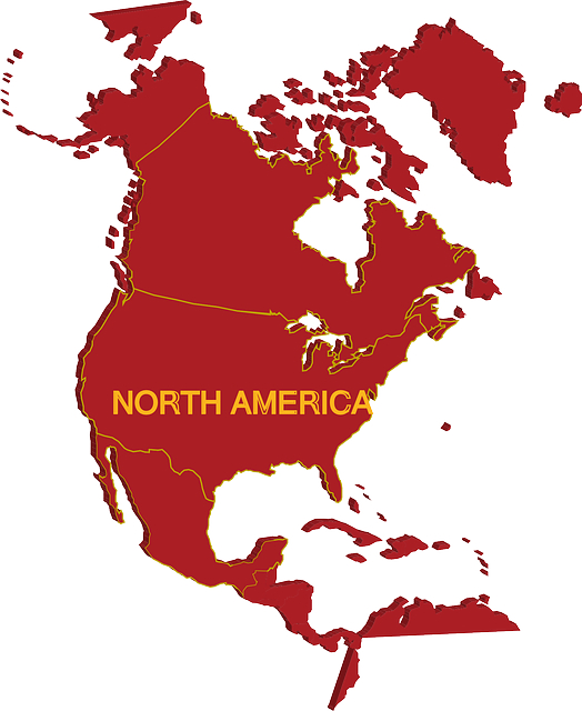 Free download Map North America - Free vector graphic on Pixabay free illustration to be edited with GIMP free online image editor