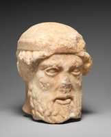 Free download Marble herm head of a bearded deity free photo or picture to be edited with GIMP online image editor