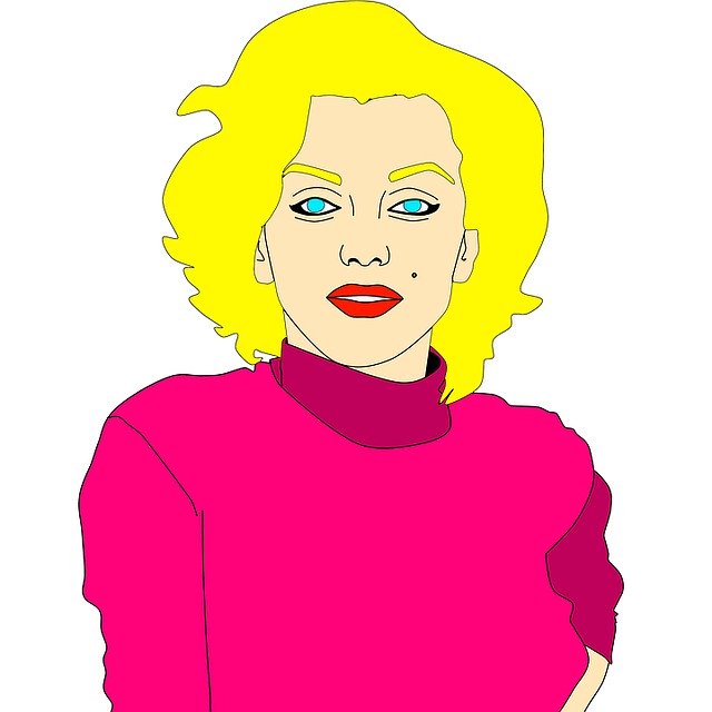 Free download Marilyn Monroe Illustration -  free illustration to be edited with GIMP free online image editor