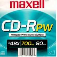 Free download Maxell - 700 MB CD-R label -Printable White free photo or picture to be edited with GIMP online image editor