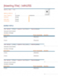Free download Meeting Minutes Template 1 DOC, XLS or PPT template free to be edited with LibreOffice online or OpenOffice Desktop online