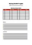 Téléchargement gratuit de l'exemple d'horaire de réunion Modèle DOC, XLS ou PPT gratuit à modifier avec LibreOffice en ligne ou OpenOffice Desktop en ligne