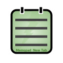 MemoPad New Tab  screen for extension Chrome web store in OffiDocs Chromium