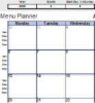 Free download Menu Planner DOC, XLS or PPT template free to be edited with LibreOffice online or OpenOffice Desktop online