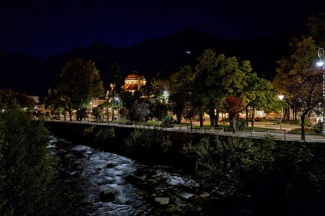 Free download Meran Italy Night -  free free photo or picture to be edited with GIMP online image editor