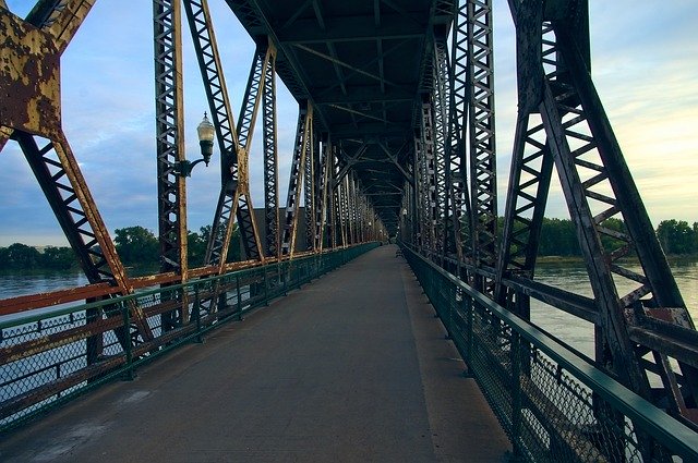 Free download Meridian Highway Bridge At Yankton -  free photo or picture to be edited with GIMP online image editor