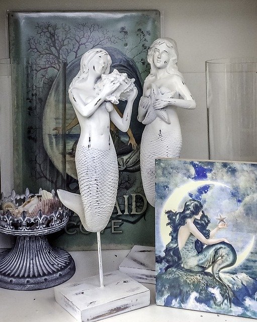 Free download Mermaid Statue Decor -  free illustration to be edited with GIMP free online image editor