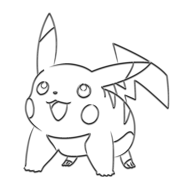 Free download Metal Pikachu Pokemon -  free illustration to be edited with GIMP free online image editor