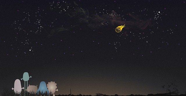 Free download Meteor Sky Night -  free illustration to be edited with GIMP free online image editor