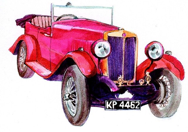 Free download Mg Vintage Car -  free illustration to be edited with GIMP free online image editor