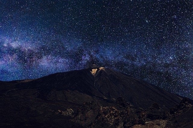 Free download Milky Way Teide Tenerife -  free photo or picture to be edited with GIMP online image editor