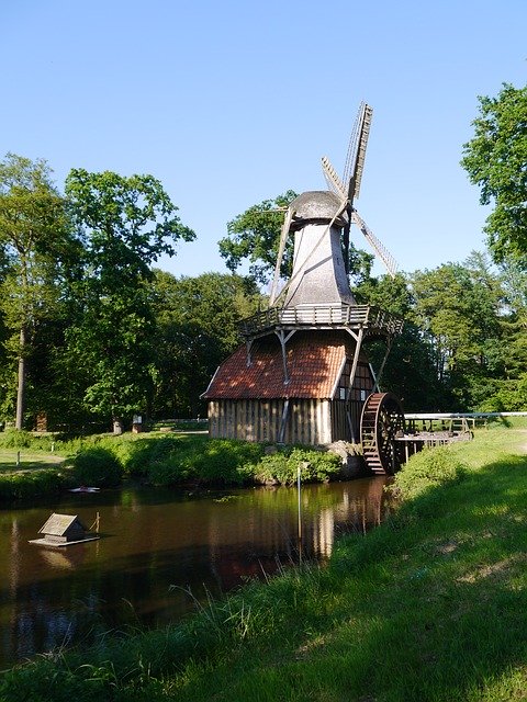 Téléchargement gratuit de l'eau du moulin à vent du moulin - photo ou image gratuite à éditer avec l'éditeur d'images en ligne GIMP