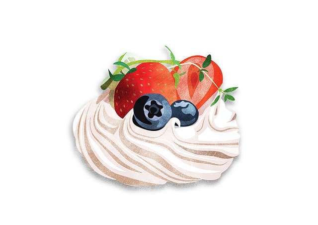 Free download Mini Pavlova Cream Trace -  free illustration to be edited with GIMP free online image editor