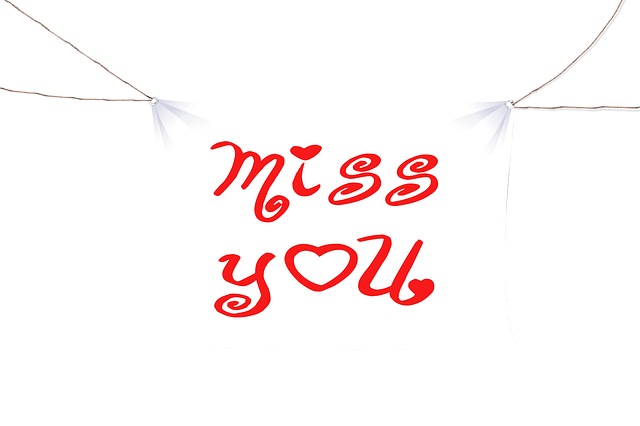 Free download Miss You Banner White -  free illustration to be edited with GIMP free online image editor