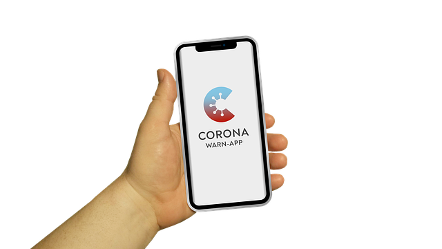 Free download mobile corona warning app hand free picture to be edited with GIMP free online image editor