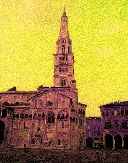 Free download Modena Duomo Di -  free illustration to be edited with GIMP free online image editor