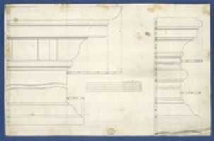 Free download Moldings for Library Bookcase, from Chippendale Drawings, Vol. II free photo or picture to be edited with GIMP online image editor