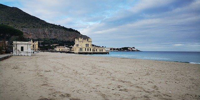 Free download Mondello Beach Palermo -  free photo or picture to be edited with GIMP online image editor