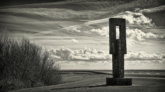 Free download monument dyke clouds ijsselmeer free picture to be edited with GIMP free online image editor