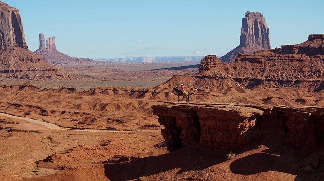 Free download Monument Valley Blue Sky America -  free photo or picture to be edited with GIMP online image editor