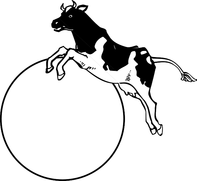 Free download Moon Cow Jumping - Free vector graphic on Pixabay free illustration to be edited with GIMP free online image editor