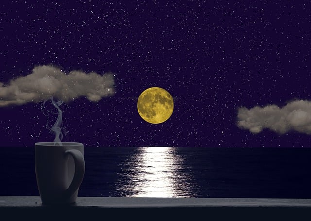 Free download moon sky clouds night dark ocean free picture to be edited with GIMP free online image editor