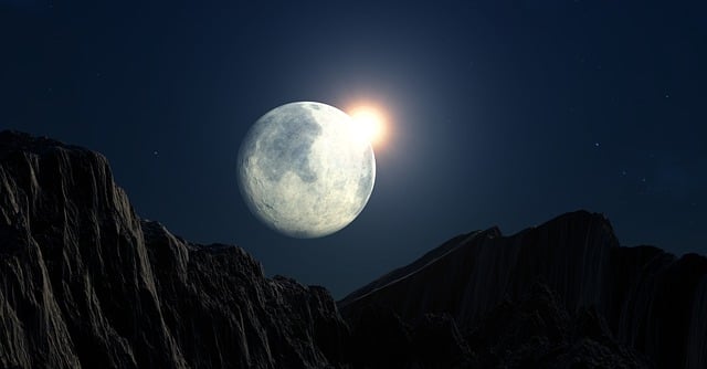 Free download moon star night sky mountain range free picture to be edited with GIMP free online image editor