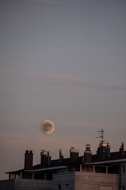 Free download Moon Urbex Roof -  free photo or picture to be edited with GIMP online image editor