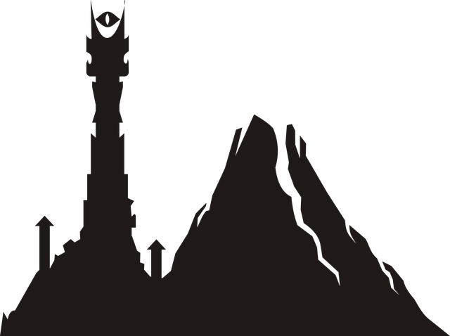 Free download Mordor Volcano Mountain Of Destiny - Free vector graphic on Pixabay free illustration to be edited with GIMP free online image editor