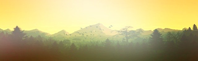 Free download Morning Misty Landscape -  free illustration to be edited with GIMP free online image editor