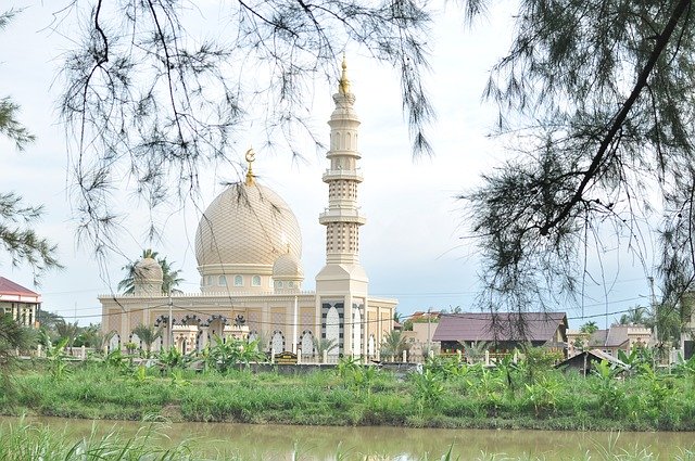 Free download Mosque Landscape Nature -  free photo or picture to be edited with GIMP online image editor