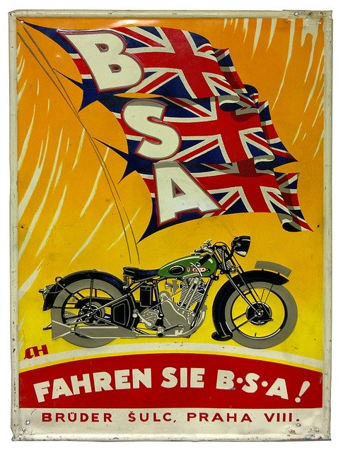 Free download Motorcycle Bsa Sheet -  free illustration to be edited with GIMP free online image editor