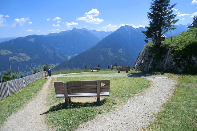 Free download mountain bench valley alpine free picture to be edited with GIMP free online image editor