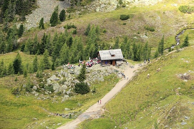 Free download Mountain Hut Alpine Alm -  free photo or picture to be edited with GIMP online image editor