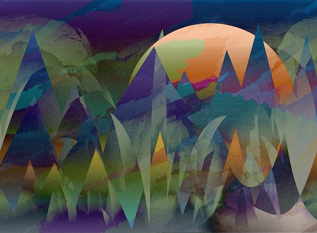 Free download Mountains Abstract Mountain Range -  free illustration to be edited with GIMP free online image editor