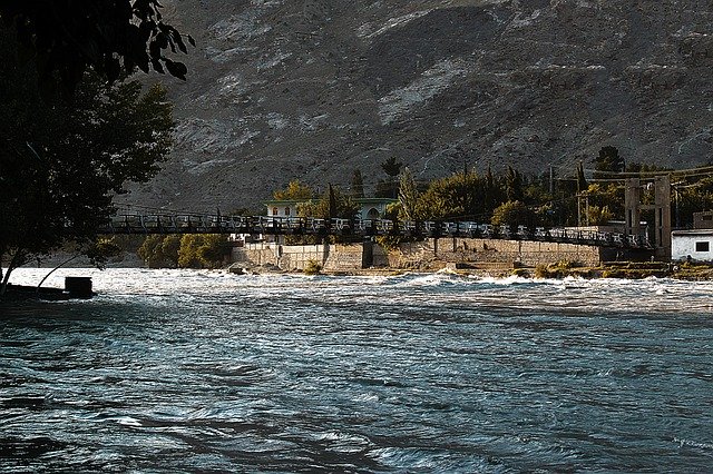 Free download Mountains Bridge Landscape -  free photo or picture to be edited with GIMP online image editor