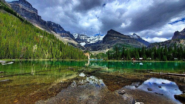 Free download mountains lake o hara forest summer free picture to be edited with GIMP free online image editor