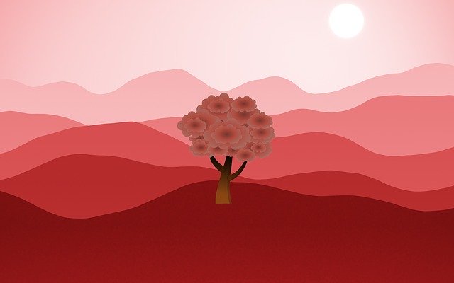 Free download Mountains Red Sun -  free illustration to be edited with GIMP free online image editor