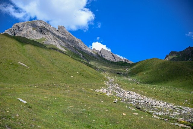 Free download Mountains Slope Meadow -  free photo or picture to be edited with GIMP online image editor