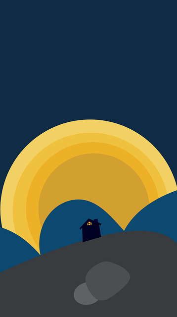 Free download Mountains Sunset Night Mobile -  free illustration to be edited with GIMP free online image editor