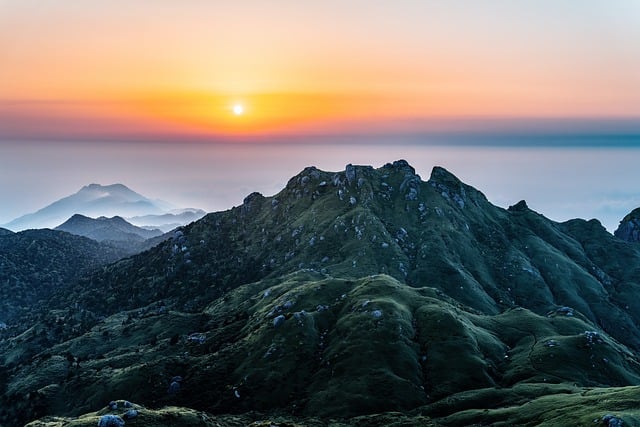 Free download mountains sunset yakushima free picture to be edited with GIMP free online image editor