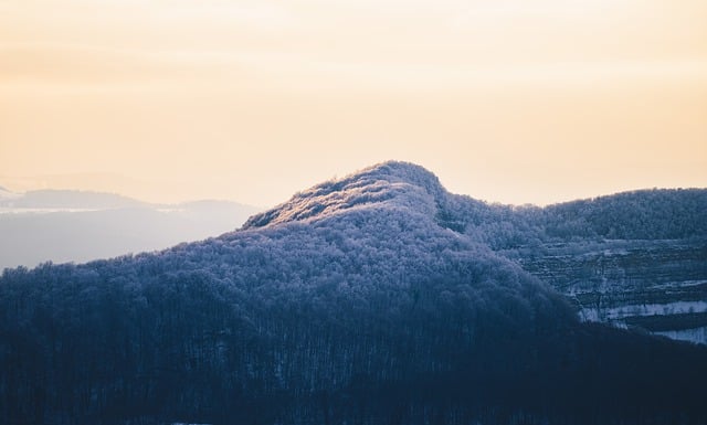 Free download mountain sunset snow winter forest free picture to be edited with GIMP free online image editor