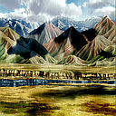 Mountain Watercolor Theme 1920x1080 screen para sa extension ng Chrome web store sa OffiDocs Chromium