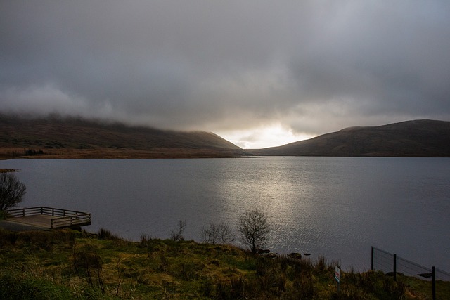 Free download mourne mountains lake sky clouds free picture to be edited with GIMP free online image editor